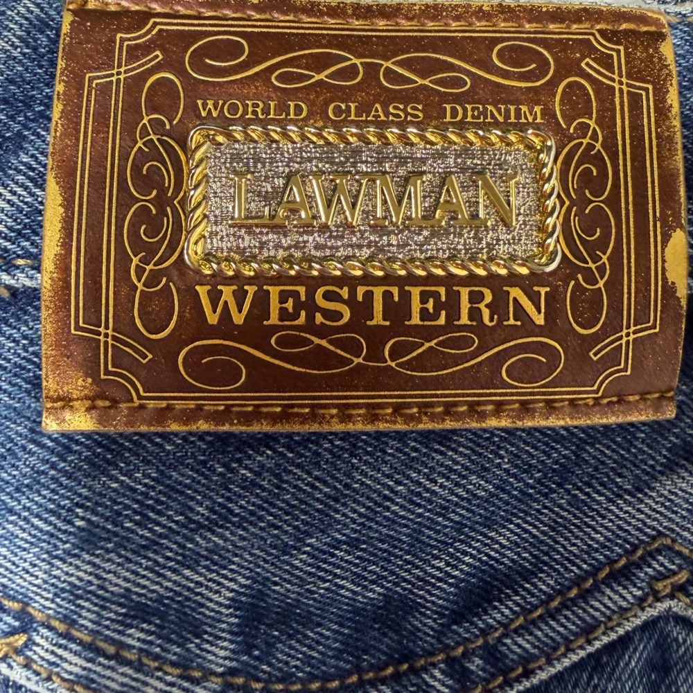 Vintage Lawman Western Jeans Bareback High Rise Straight Leg‎ Denim 28x34.5 - Picture 12 of 12